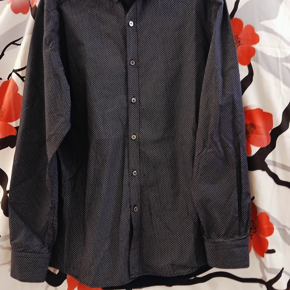 Ermenegildo Zegna Black Patterned Men's Shirt - Picture 1 of 9
